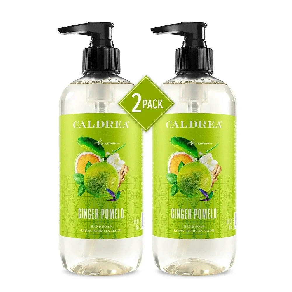 2x Caldrea Ginger Pomelo Hand Soap Scent Pump Citrus Aloe Vera 10.8‎ oz
